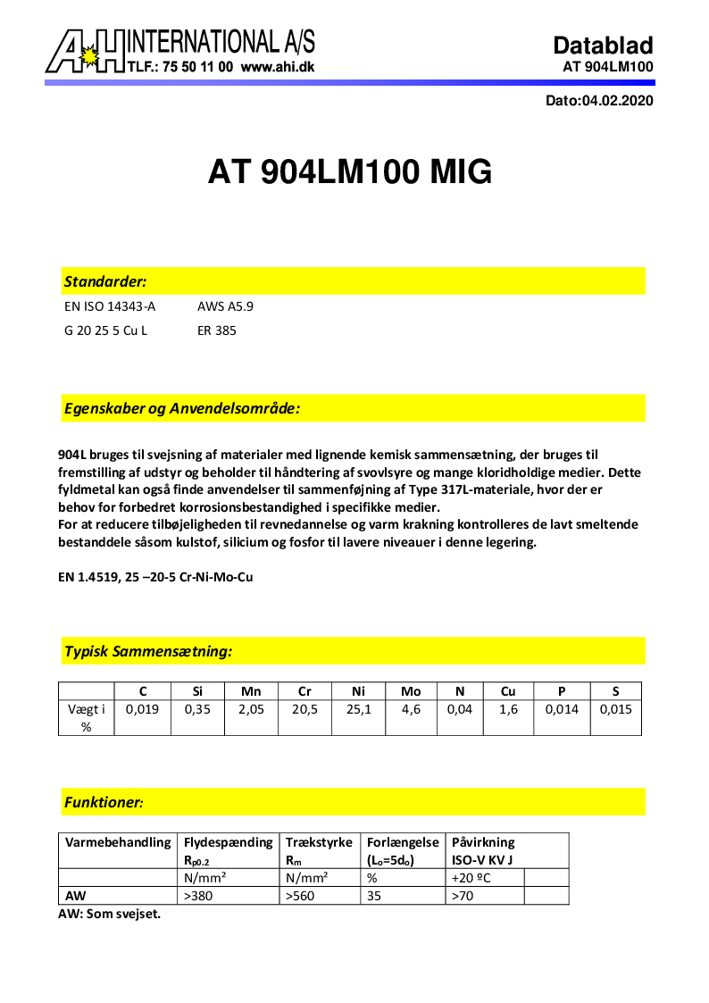 

AT 904LM100

