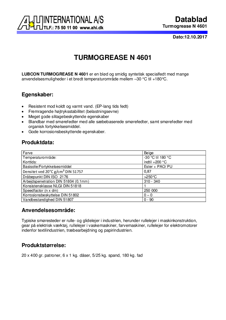 

Turmogrease N 4601

