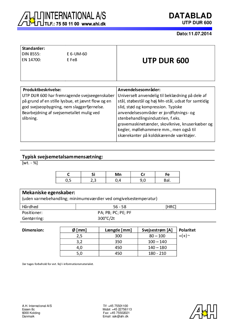 

UTP DUR 600

