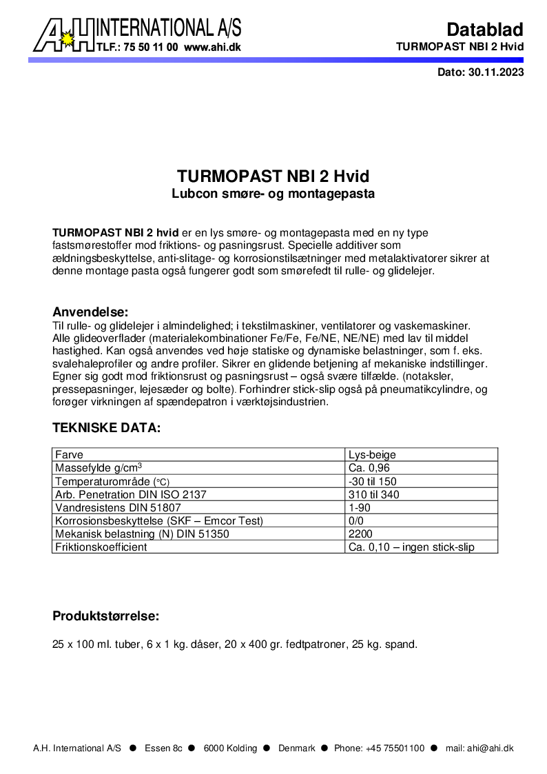 

TURMOPAST NBI 2 hvid

