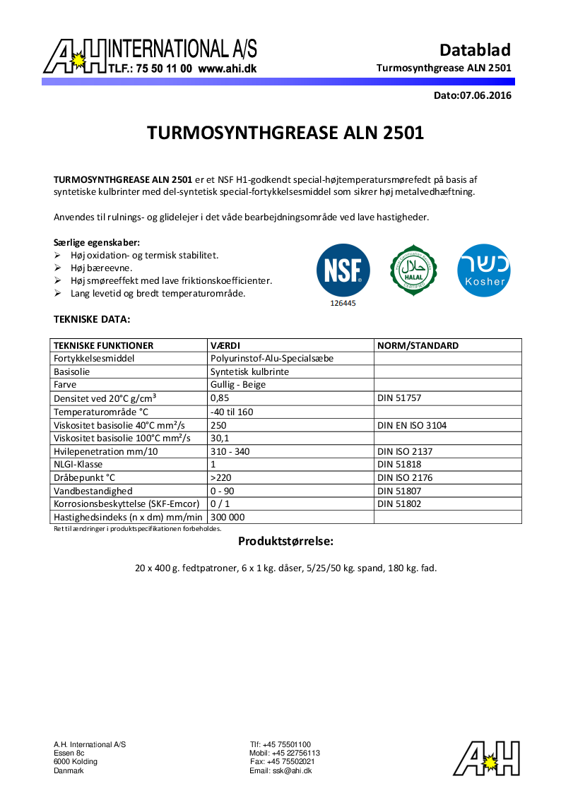 

Turmosynthgrease ALN 2501

