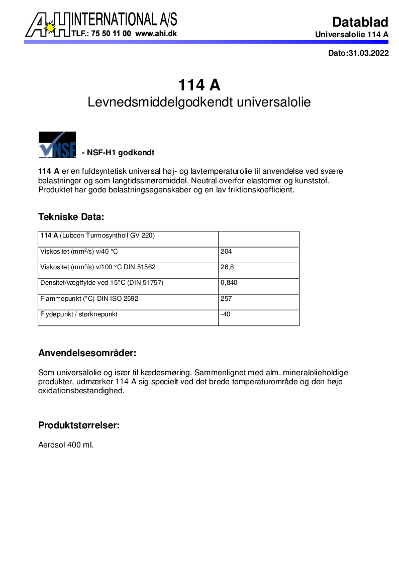 

114 A   turmosynthoil GV 220

