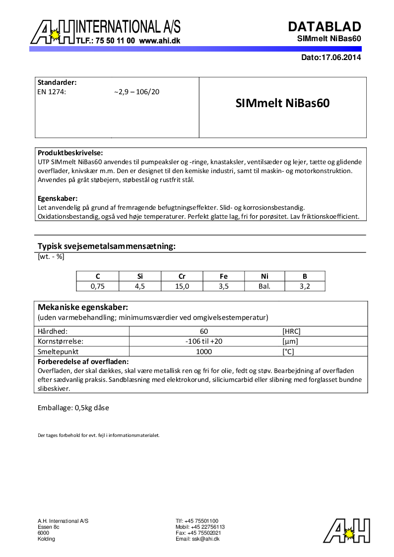 

UTP SimMelt Nibas 60


