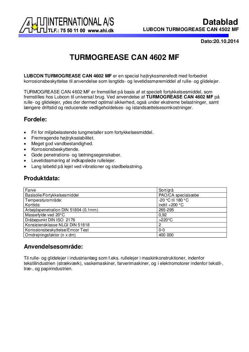 

Turmogrease CAN 4602 MF

