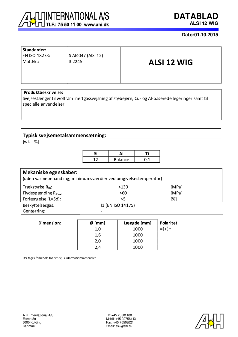 

AH ALSI 12 WIG

