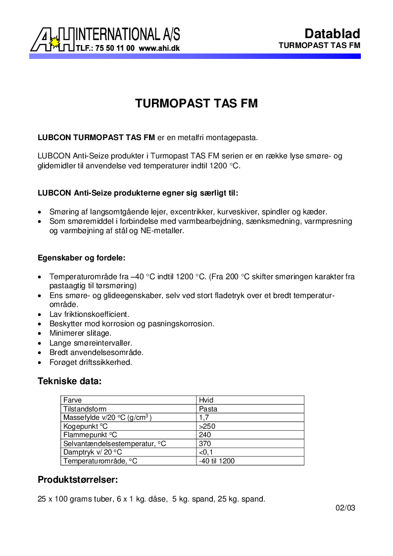 

TURMOPAST TAS FM

