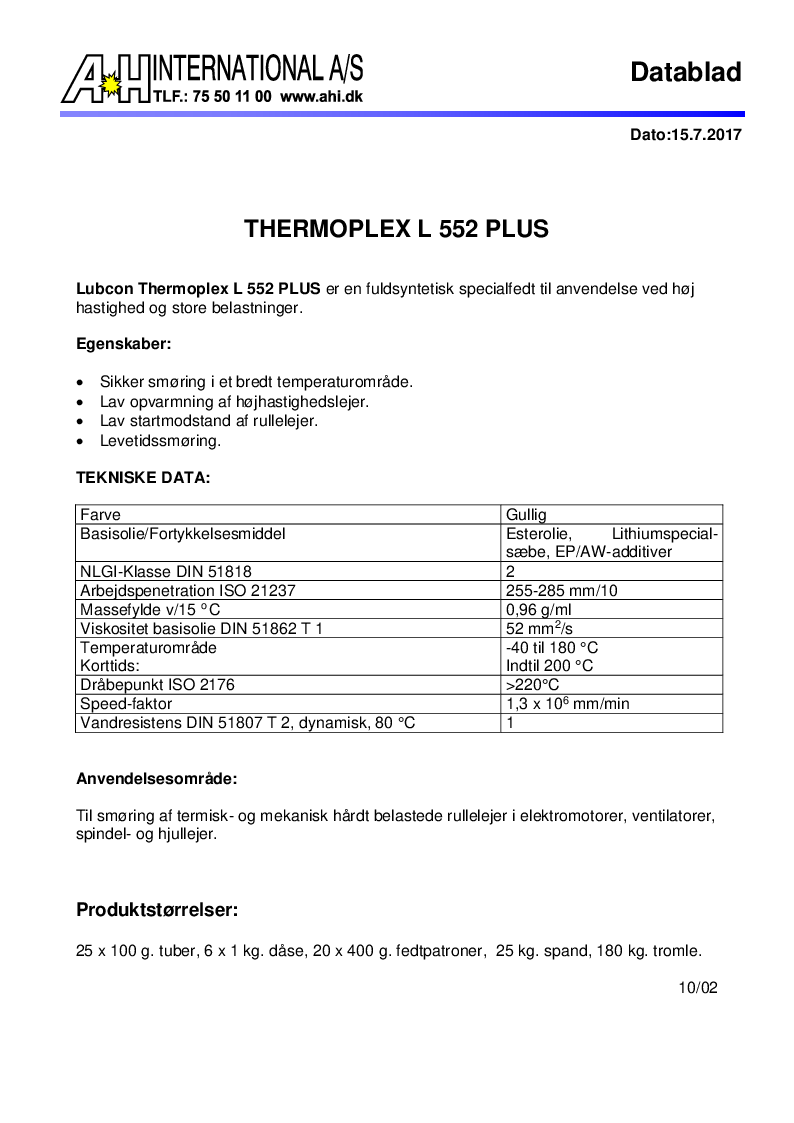 

Thermoplex L 552 Plus

