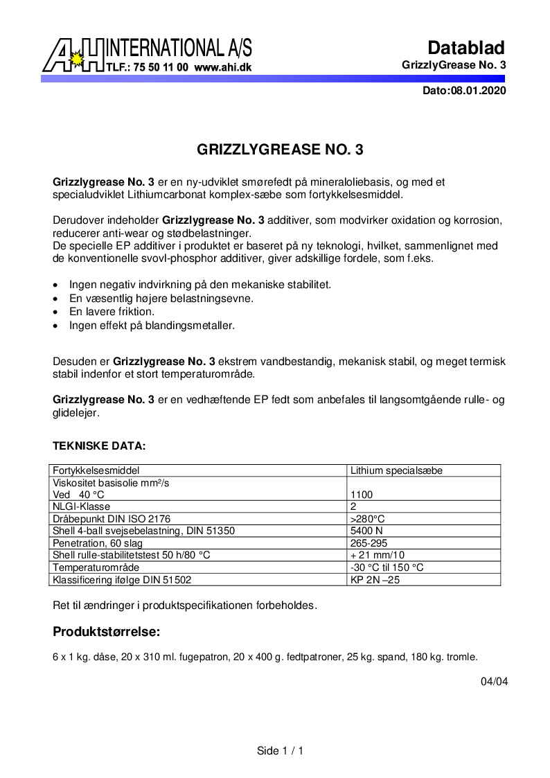 

Grizzly Grease no 3

