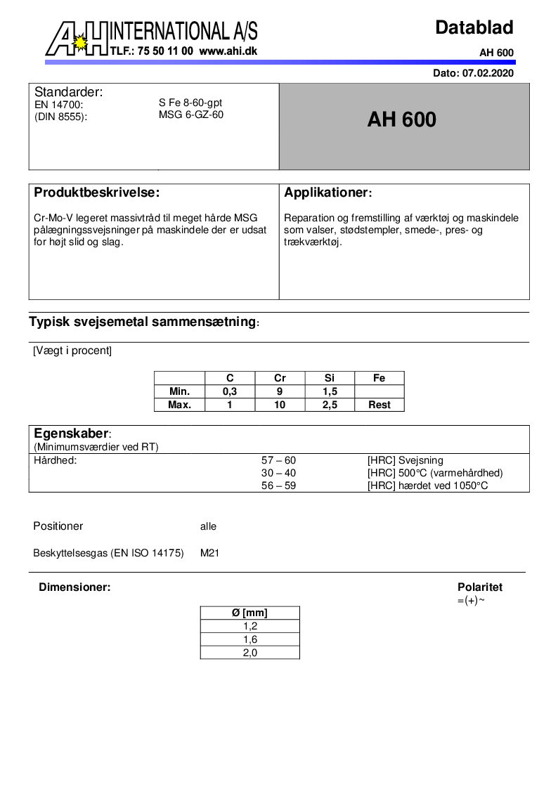 

AH 600 dansk

