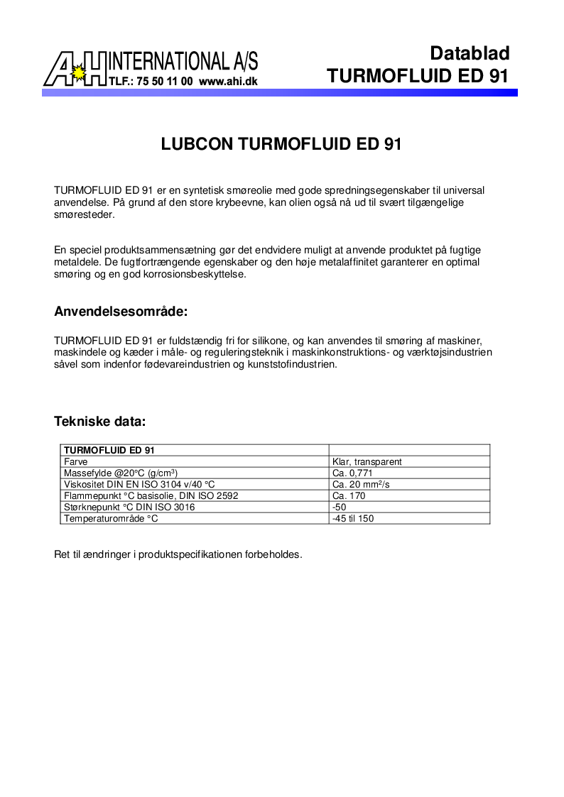 

Turmofluid ED 91


