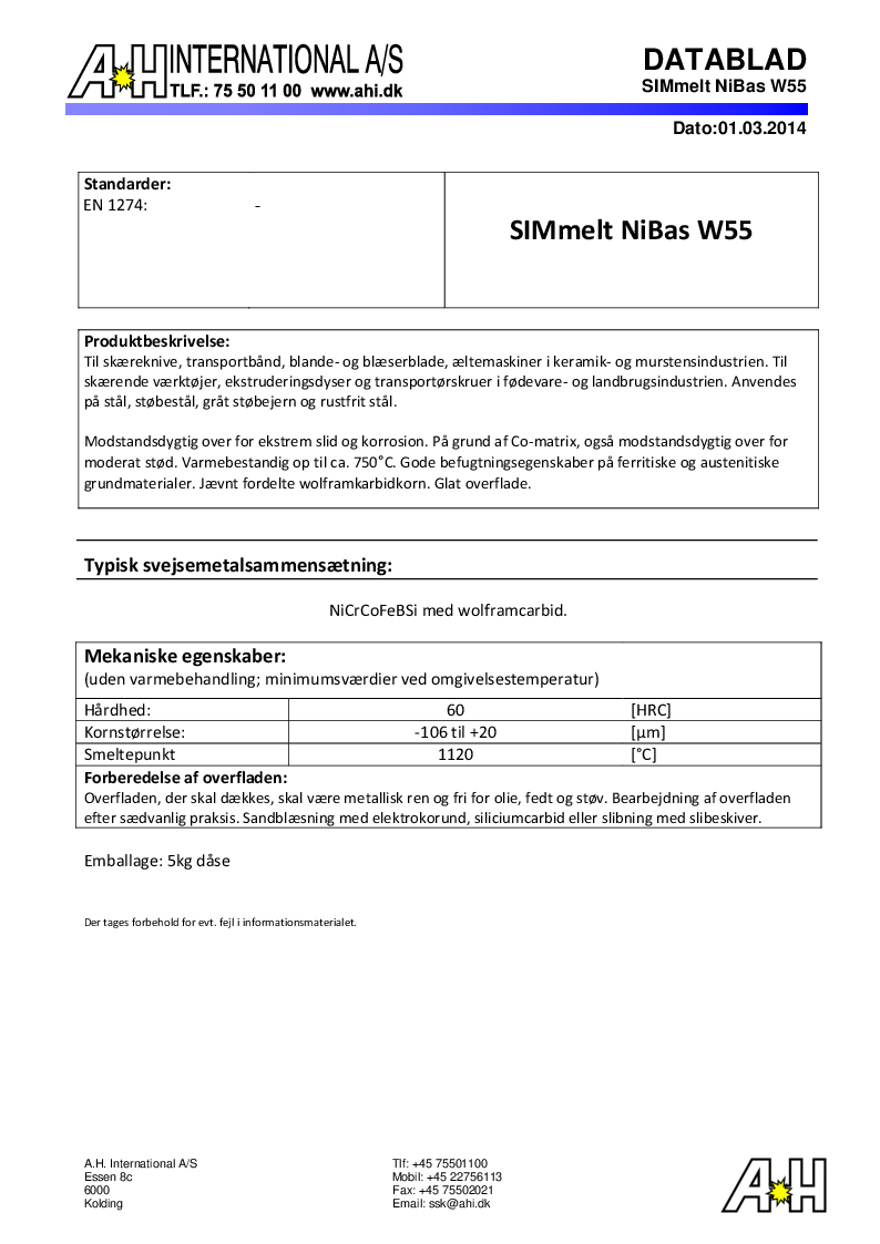 

UTP SIMmelt NiBas W55

