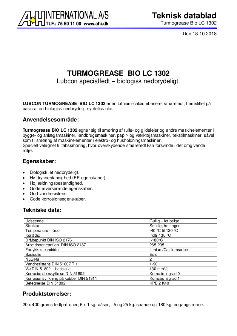 

Turmogrease BIO LC 1302

