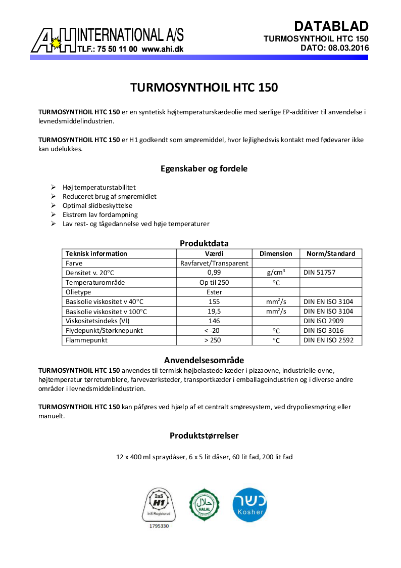 

Turmosynthoil HTC 150

