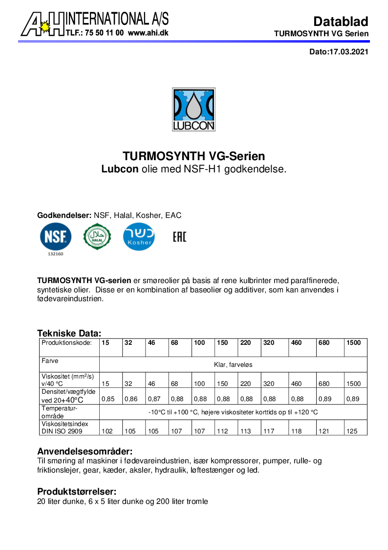 

Turmosynth VG  serien

