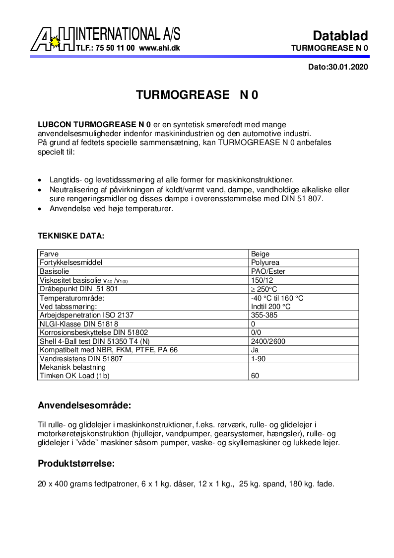 

TURMOGREASE N0

