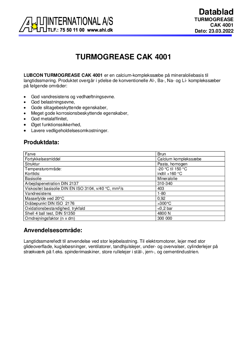 

Turmogrease CAK 4001

