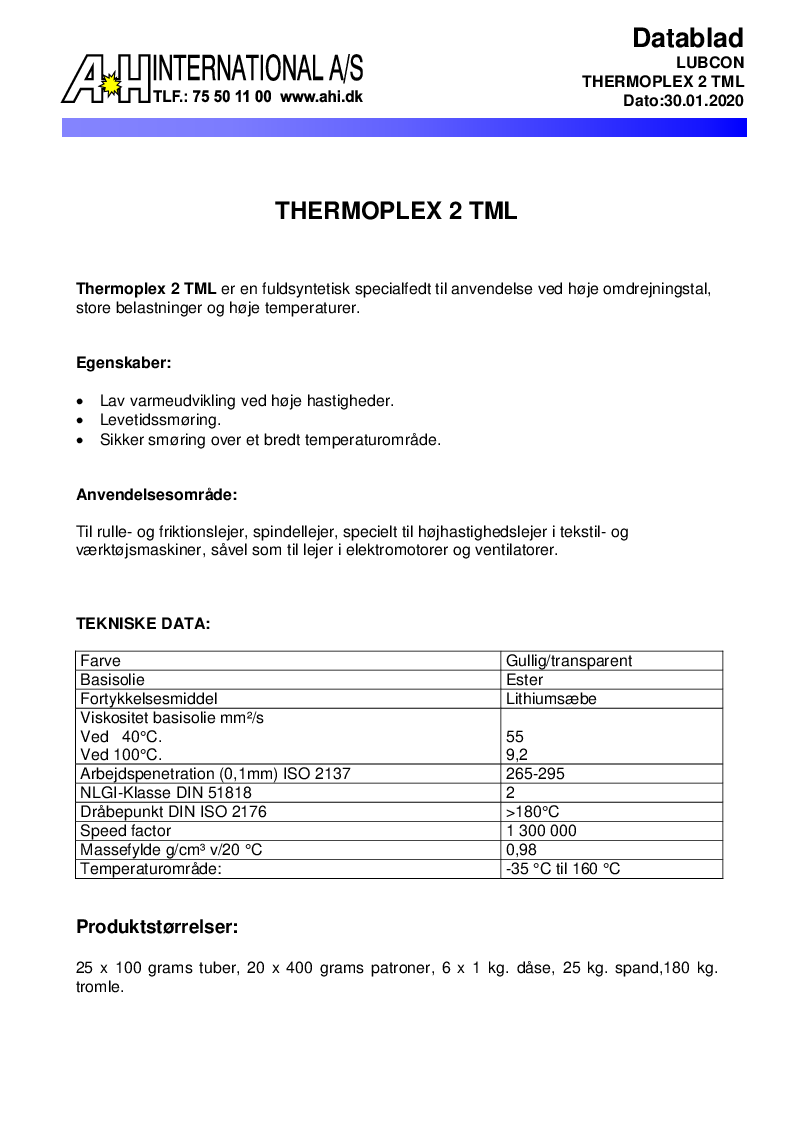 

Thermoplex 2 TML

