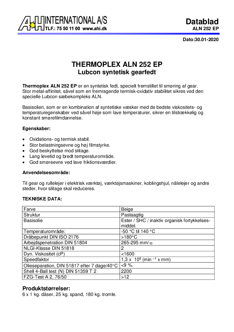 

Thermoplex ALN 252 EP

