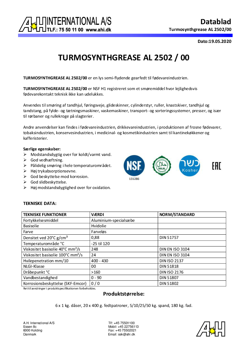 

Turmosynthgrease AL 2502 00

