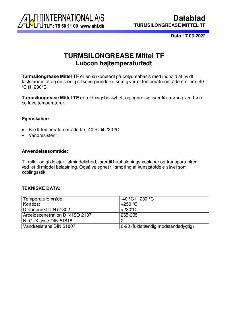

Turmsilongrease Mittel TF

