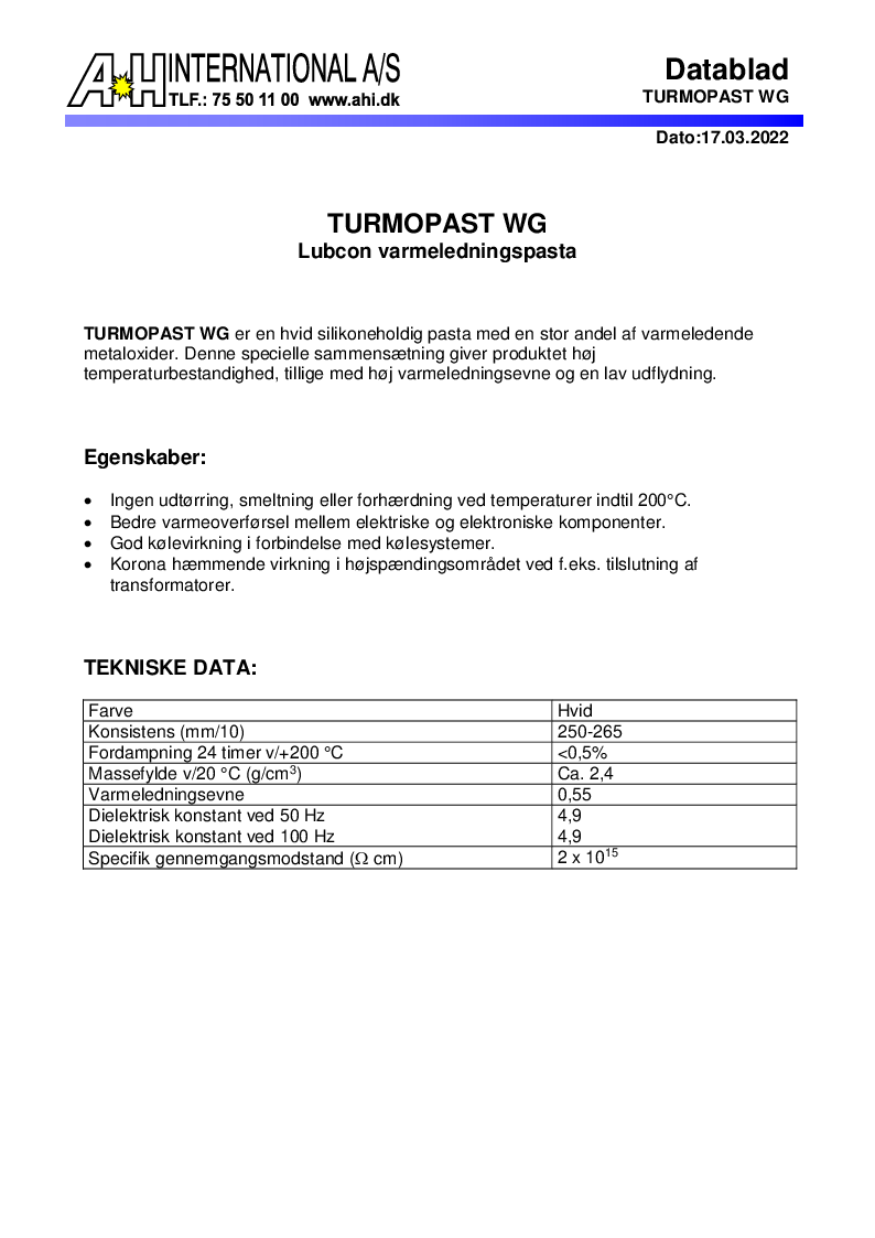 

TURMOPAST WG

