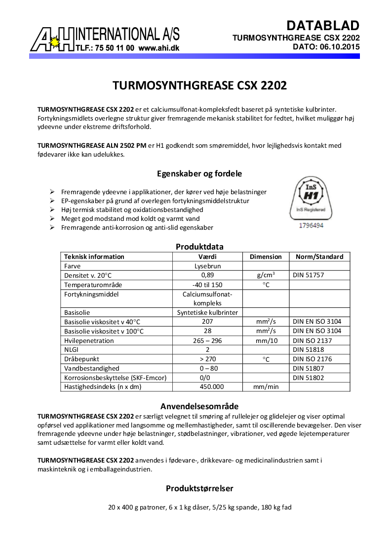 

Turmosynthgrease CSX 2202

