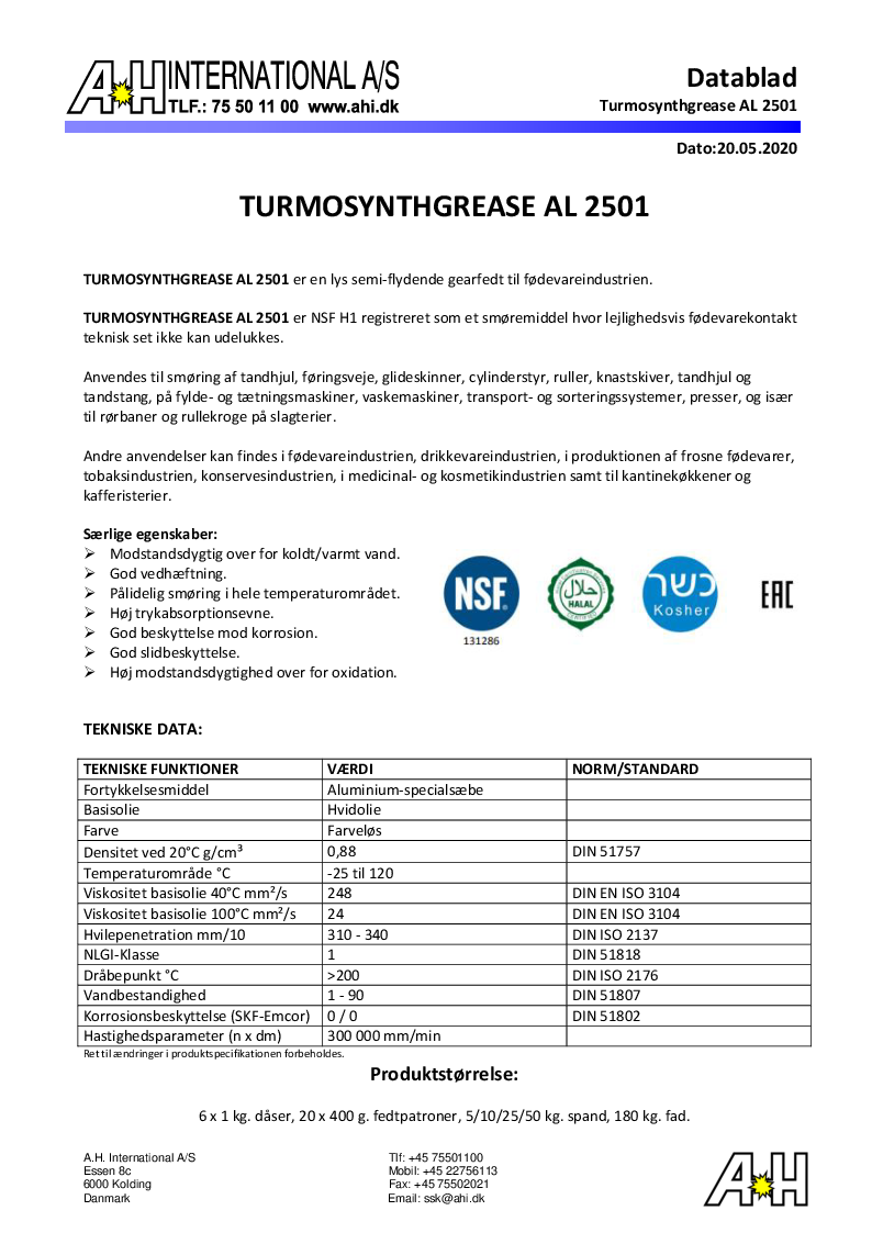 

Turmosynthgrease AL 2501

