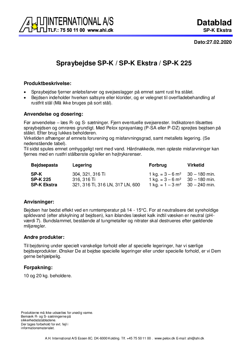 

SP K   SP K Ekstra   SP K 225

