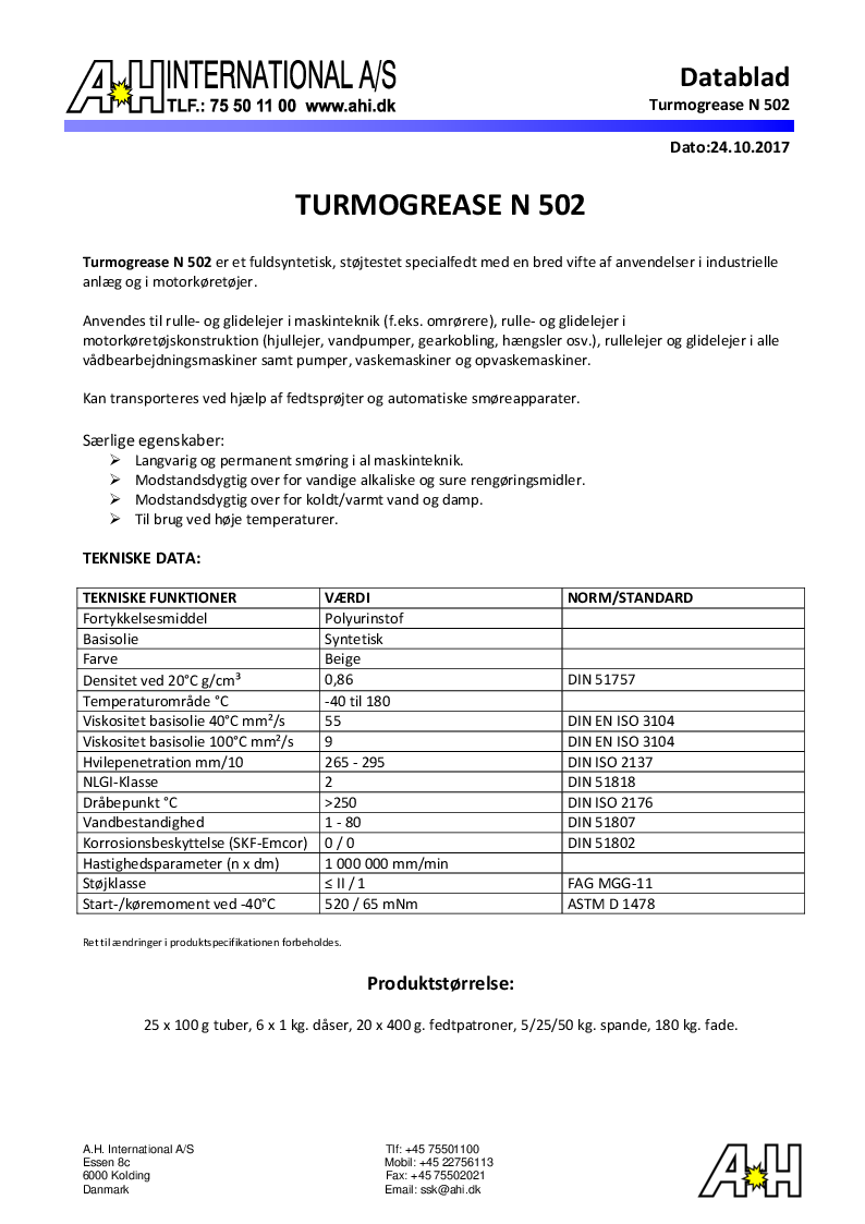 

TURMOGREASE N 502

