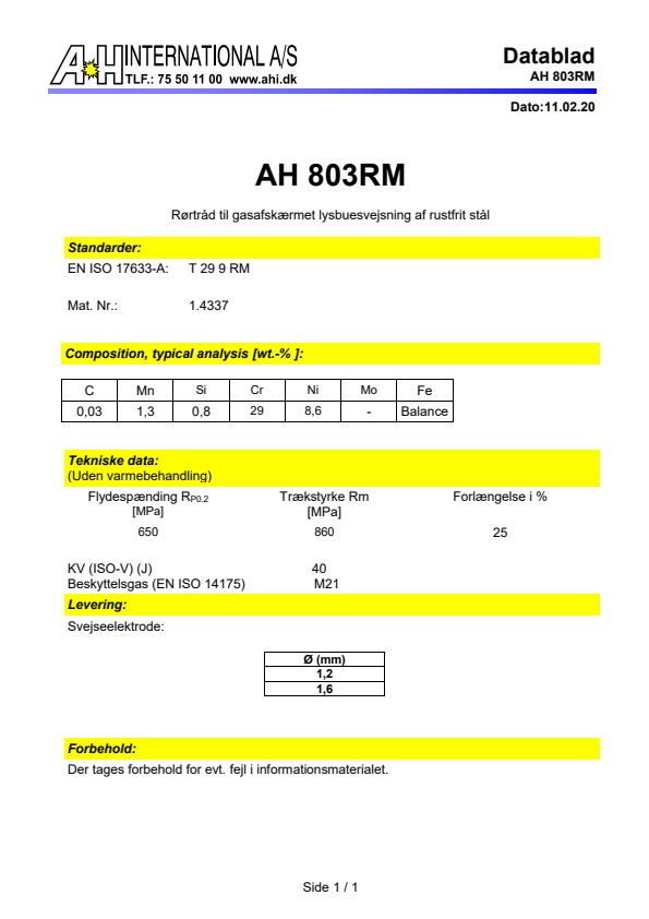 

AH 803 RM

