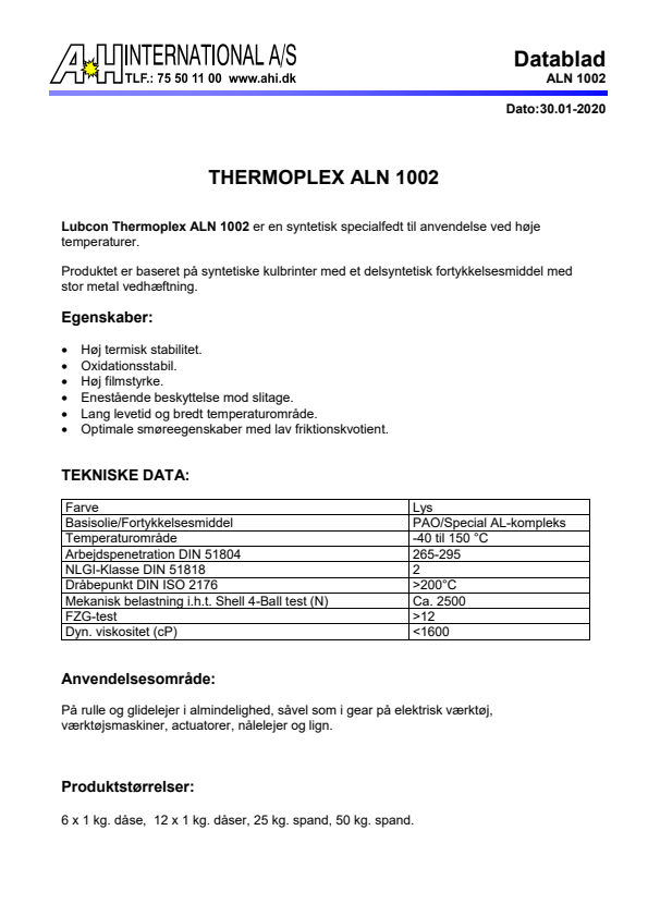 

Thermoplex ALN 1002

