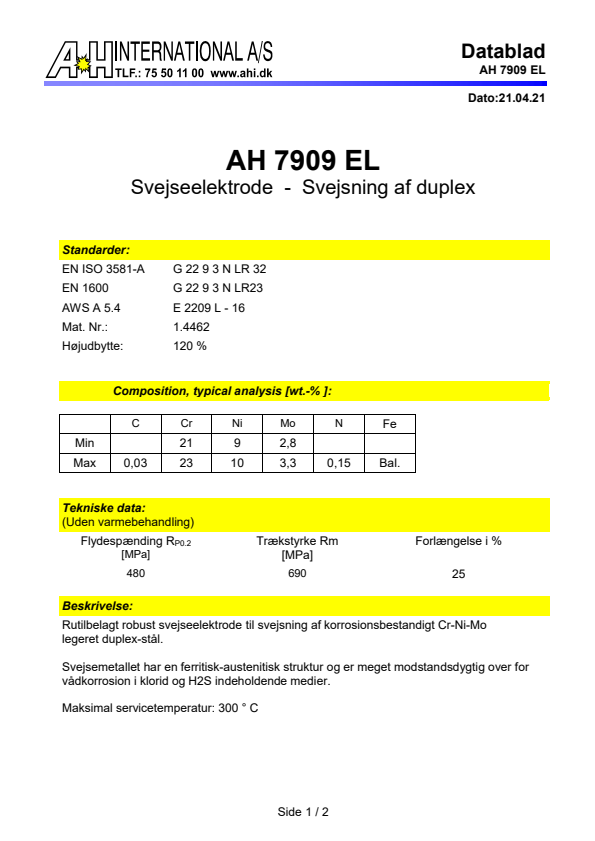 

AH 7909 EL

