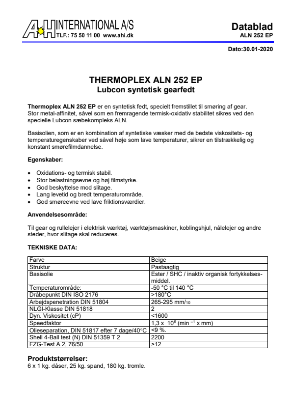 

Thermoplex ALN 252 EP

