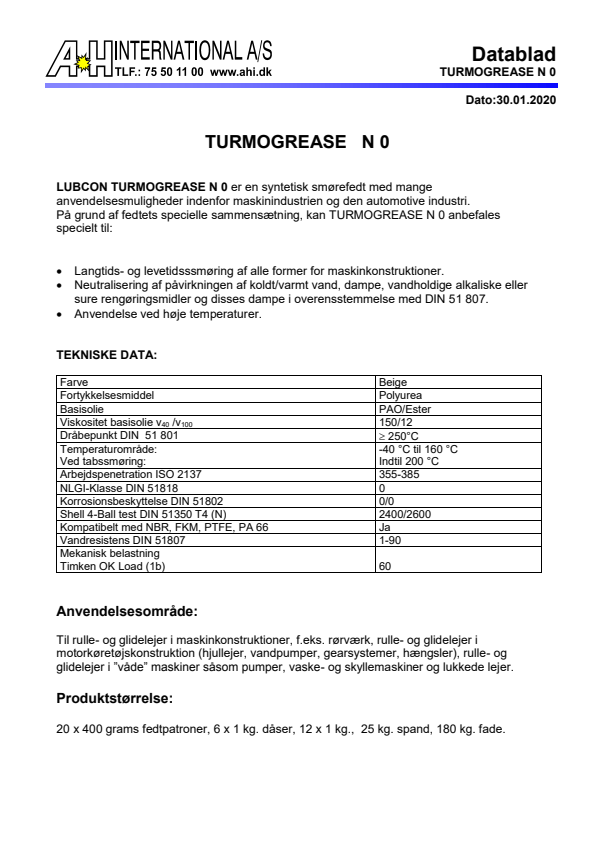 

TURMOGREASE N0

