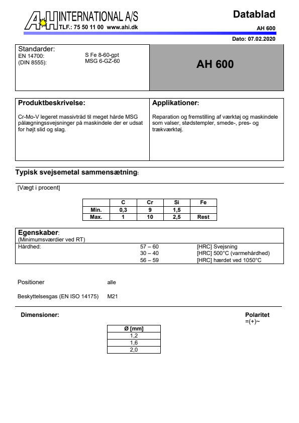 

AH 600 dansk


